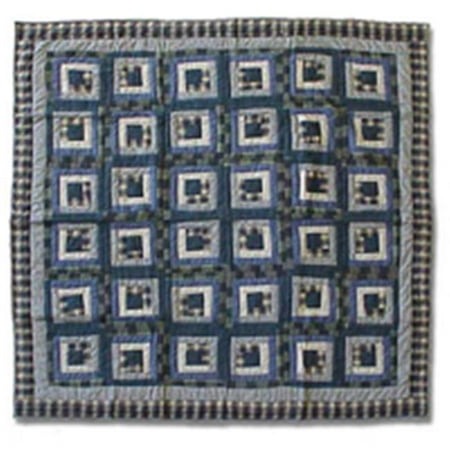 Patch Magic QQBLC Blue Log Cabin, Quilt Queen 85 x 95 in ...