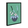 thumbnail image 2 of Kate and Laurel Sylvie Abstract Florals Green Framed Canvas Wall Art by Queenbe Monyei, 18x24 Black, Chic Floral Art Print for Wall, 2 of 8