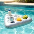 thumbnail image 5 of Inflatable Pool Cup Holder Float for 6 Drinks Wearable Hat Summer Floating Beverage Caddy, 5 of 7