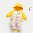 thumbnail image 2 of Zshosam Winter Baby Girl Clothes Baby Boy Girl Snowsuit Winter Warm Clothes Coat Infant Jumpsuit Toddler Outfit Size 3T 4T,(Yellow 3-4 Years), 2 of 3
