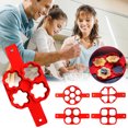 thumbnail image 5 of Harlier Silicone Non Stick Pancake Maker, 4 Heart Shaped Mini Pancake Mold, Silicone Egg Rings for Griddle with Handles, Silicone Pancake Molds for Griddle Frying Eggs, 5 of 5