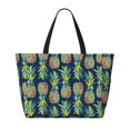 thumbnail image 2 of Disketp Colorful Pineapples Bolsa de Playa de Gran Capacidad, Bolso Impermeable y a Prueba de Arena para Mujer, Ideal para Playa, Piscina y Natación, 2 of 7