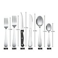 thumbnail image 3 of Koomade 24-Piece Stainless Steel Flatware Set, 6 Place Settings - Dishwasher Safe Silverware Cutlery Utensil Set with Steak Knives, Forks, Spoons - Mirror Polish Cutlery Set for Daily Use, Silver, 3 of 8