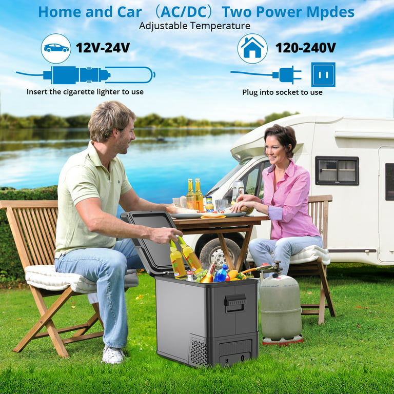 BENTISM 12V Car Refrigerator Portable Freezer 64Qt Camping Refrigerator  Outdoor 