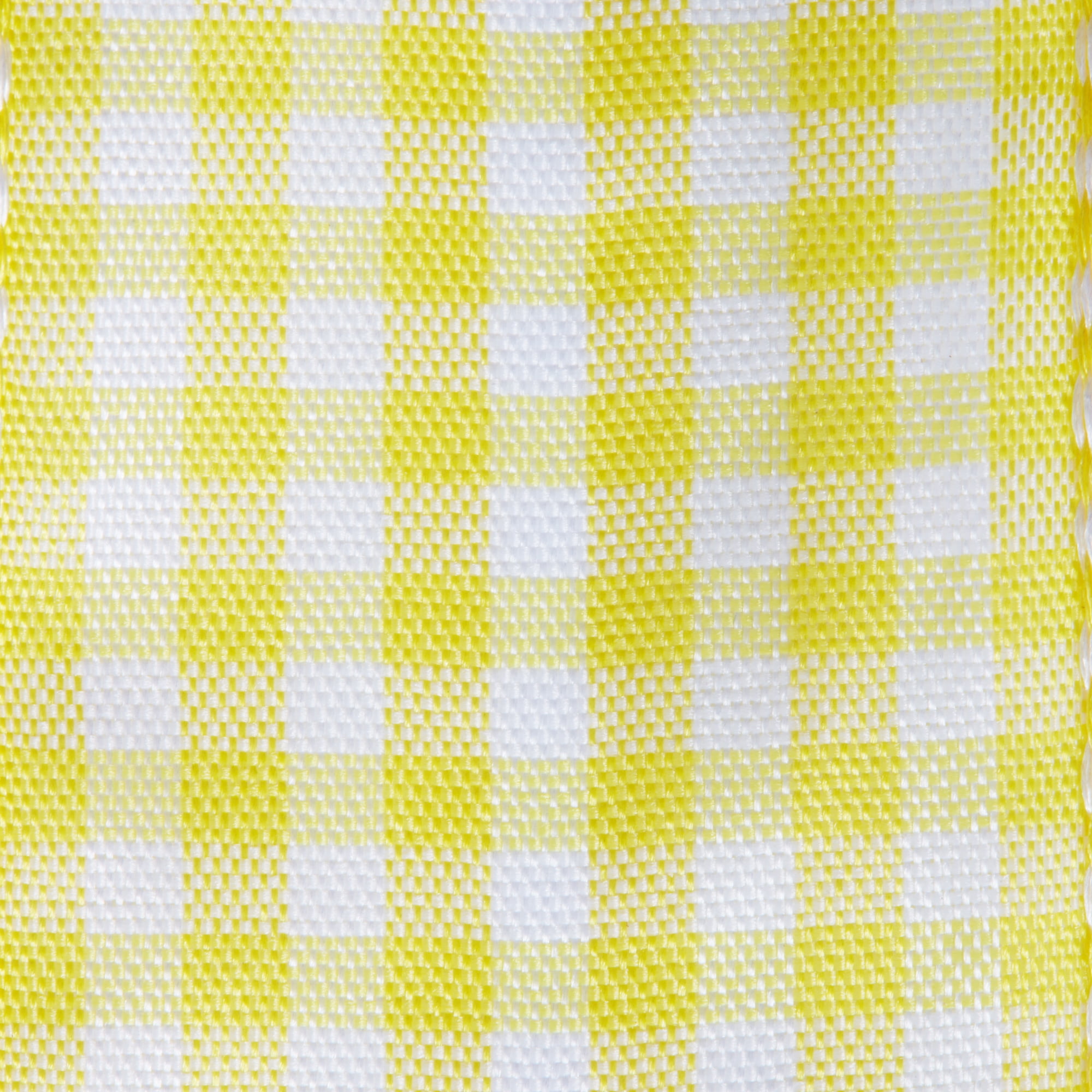 (2 pack) Offray Ribbon, Lemon Yellow 1 1/2 inch Gingham Check Woven Ribbon for Crafts, Gifting, and Wedding, 9 feet, 1 Each