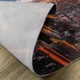 thumbnail image 5 of Ambesonne USA Place Mats Set of 4, Manhattan Skyline Sunset, Standard Size, Blue Orange White, 5 of 6