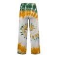 thumbnail image 4 of Endives Womens Sports Pants Tie Dye Printed Wide Leg Jogging Pants Elastic Drawstring High Waist Pants With Pockets, 4 of 7