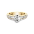 thumbnail image 3 of IGI Certified 1 Carat Oval Shape Lab Grown Diamond Engagement Ring | 14K Yellow Gold | Regalia Milgrain Diamond Ring | FG-VS Quality Friendly Diamonds, 3 of 6