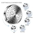 thumbnail image 3 of Zootealy Pomme de Douche Haute Pression G1/2 à 5 Réglages 4 Pouces Réglable Pivotante en Laiton à Joint Boule Pomme de Douche avec Filtre Anti-Obstruction Pomme de Douche de Salle de Bain Chrome Poli Pluie de Bain Remplacement de Pomme de Douche, 3 of 8