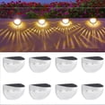 thumbnail image 1 of Lumières de Clôture Led Demi-Rondes pour Escalier, Jardin, Balcon, Mur Décoratif Extérieur (8 Pcs), 1 of 9