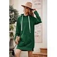 thumbnail image 5 of PRETTYGARDEN Women's Casual Pullover Sweatshirt Long Sleeve Split Hem Hoodie Dress with Kangaroo Pocket, 5 of 9