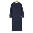 thumbnail image 6 of DondPO Maxi Dress for Women Hoodie Dress Women's Loose Hooded Long Dress Padded Sweatshirt Casual Fashion Dress Large Pocket Dress Casual Dresses Long Sleeve Dress Blue Dress XXL, 6 of 8