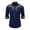 Navy, variant on Men's Western Style Button Down Shirt for Everyday Casual Wear with Long Sleeve Embroidered Detailing and Versatile Pockets