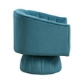thumbnail image 4 of Modern Luxury Velvet Swivel Barrel Accent Chair, Comfortable Upholstered Armchair with Channel Stitching, 360° Swivel for Living Room Bedroom, 4 of 7