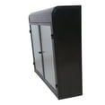 thumbnail image 7 of GZXS 2-Door Wall-Mounted Metal Storage Cabinet with Tempered Glass Doors, Detachable Glass Shelf, Antique Black, Bathroom, Kitchen, Living Room & Home Office Organizer, 7 of 7