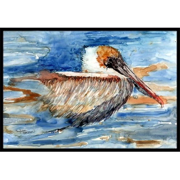 Pelican In The Water Indoor & Outdoor Mat - 18 x 27 in.