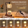 thumbnail image 4 of yeacher Adjustable Walnut Wax Melting Lamp - Flameless Aroma Diffuser with 4-Level Brightness & Timer, GU10 Bulbs Included, Perfect for Home Decor & Gifts, 4 of 6
