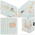 thumbnail image 3 of Unique Bargains 1 Pc Cartoon Print Style Drawstring Makeup Bag for Vacation Blue Green Polyester, 3 of 6