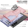 thumbnail image 4 of Decase For Samsung Galaxy S22 Ultra Case 6.8 inch,Armor Shockproof Metal Magnetic Ring Stand Hard PC Cover,Pink, 4 of 7