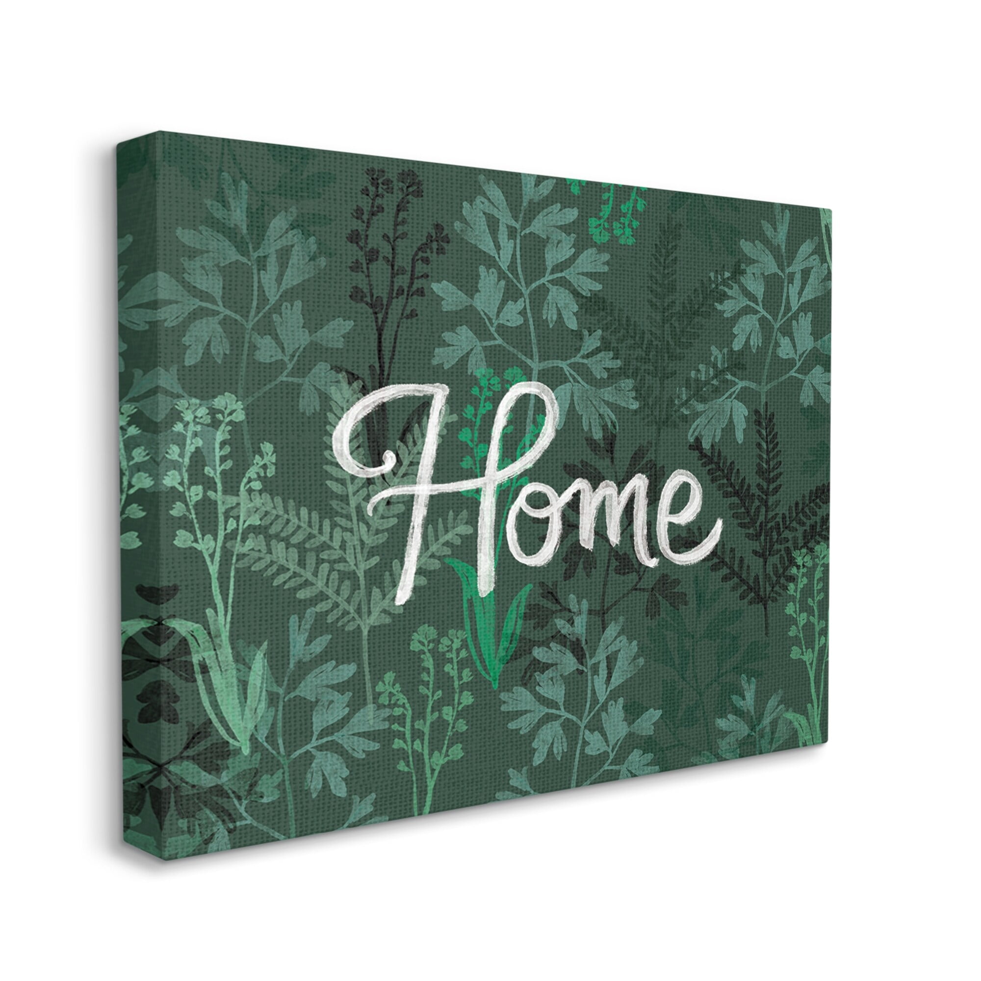 Stupell Industries Green Botanicals Plants Home Calligraphy Cottage Design Graphic Art Gallery Wrapped Canvas Print Wall Art, Design by Ilaria Benedetti