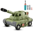 thumbnail image 1 of Juguetes ensamblados para niños, modelos grandes de plástico portátiles, juegos educativos, herramientas al aire libre, destornillador, regalo para niños pequeños, verde, tanque Speravity FN000744-01B, 1 of 7