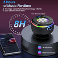 thumbnail image 5 of 2026 Bluetooth Shower Speaker, IPX7 Waterproof Wireless Speaker with Suction Cup, Time & Battery Display, Hands-Free Calls, 8–15H Playtime, 360° Sound Portable Mini Speaker for Bathroom and Travel, 5 of 7