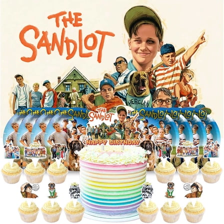The Sandlot Birthday Supplies Paper Plates Decorations Decor Backdrop Banner Cake Topper Fans