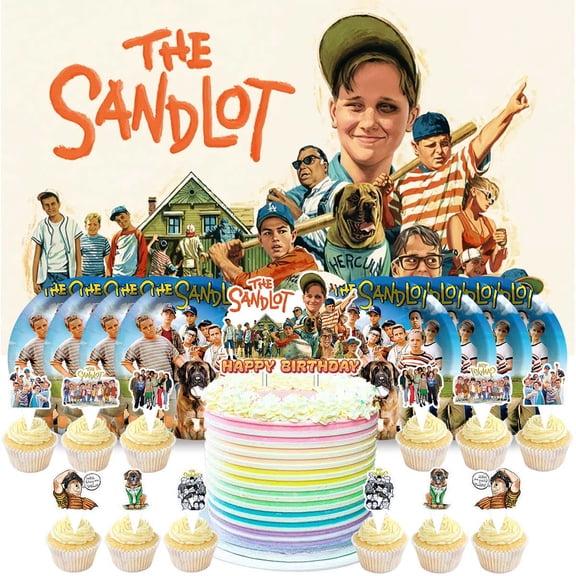 The Sandlot Birthday Supplies Paper Plates Decorations Decor Backdrop Banner Cake Topper Fans