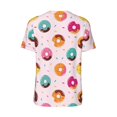 thumbnail image 3 of Rocae Colorful Donuts for Breathable Men's Baseball T-Shirt Fashionable Casual Baseball Jersey, Moisture-wicking Sportswear Small, 3 of 9