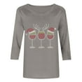 thumbnail image 4 of NMMUED Christmas Shirts for Women Christmas Clothes for Women Blouses for Women Casual Christmas Blouses for Women Thanksgiving Shirts for Women Christmas Outfits for Women Gray L, 4 of 5