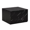 thumbnail image 3 of Faux Marble & Walnut Tv Stand, 4 Storage Drawers, Accommodates 88" Tvs, Black Chic Living Room Furniture Stylish Stand With Walnut, Up To Tv, Furnishing Option Accessory Piece, 3 of 6