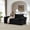 Black, variant on GVN Contemporary Modular Sofa with Soft Corduroy Upholstery and Cloud-Like Comfort, Versatile Layout for Home, Office Living Room Furniture, White