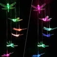 thumbnail image 5 of Rirool Solar Wind Chime - LED Light for Garden - Memorial Wind Chime Gift for Mom - Colorful Dragonfly, 5 of 7
