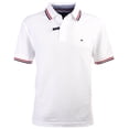 thumbnail image 1 of Polo Tommy Hilfiger con cuello a rayas para hombre, color blanco XL, 1 of 2