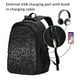 thumbnail image 2 of Fotbe Black And White Dotted Mochila con Estampado y Puerto USB para Hombre y Mujer, Mochila Antirrobo, Mochila de Viaje, Mochila Escolar, Mochila Universitaria, 2 of 7