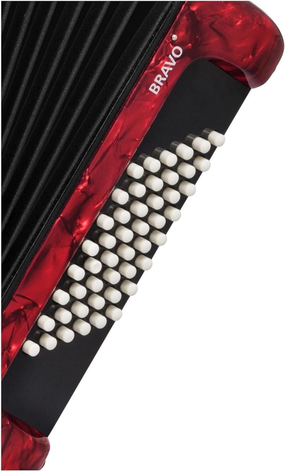 Hohner Bravo II 48 Chromatic Piano Key Accordion (Red)