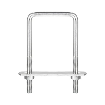 

Square U-Bolts 2 Sets 47mm Inner Width 90mm Length M6 304 Stainless Steel U Clamp Bolt