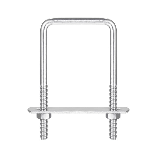 Unique Bargains Square U-Bolts 2 Sets 47mm Inner Width 90mm Length M6 304 Stainless Steel U Clamp Bolt