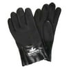MCR SAFETY 6200SJ Chemical Resistant Gloves, L, 10"L, Black
