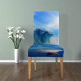thumbnail image 4 of ABPHQTO Ocean View Blue Underwater Sunlight Cloudy Sky Stretch Funda protectora para silla Funda protectora de asiento para comedor Hotel Wedding Party Set de 1, 4 of 4