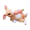 thumbnail image 4 of Figuras de conejo de Pascua, animales coleccionables, esculturas, artesanías de resina, estatua de conejo 10cmx5.5cmx7cm, 4 of 9
