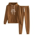 thumbnail image 1 of Besolor Womens Tracksuit 2 Piece Outfits Workout Sets Heart Printed Long Sleeve Hooded Sweatshirt Jogger Pant Matching Set, 1 of 4