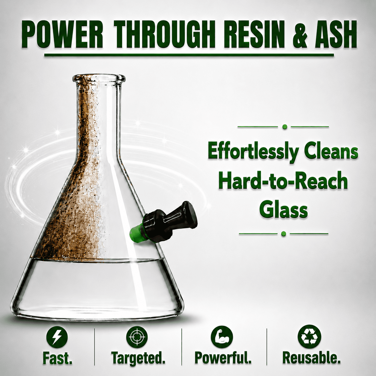 The Magic Cleaner - The Reusable, Non-Toxic, Magnetic Glass Cleaner For Water Pipes, Windows, Aquariums, Vases, Bowls