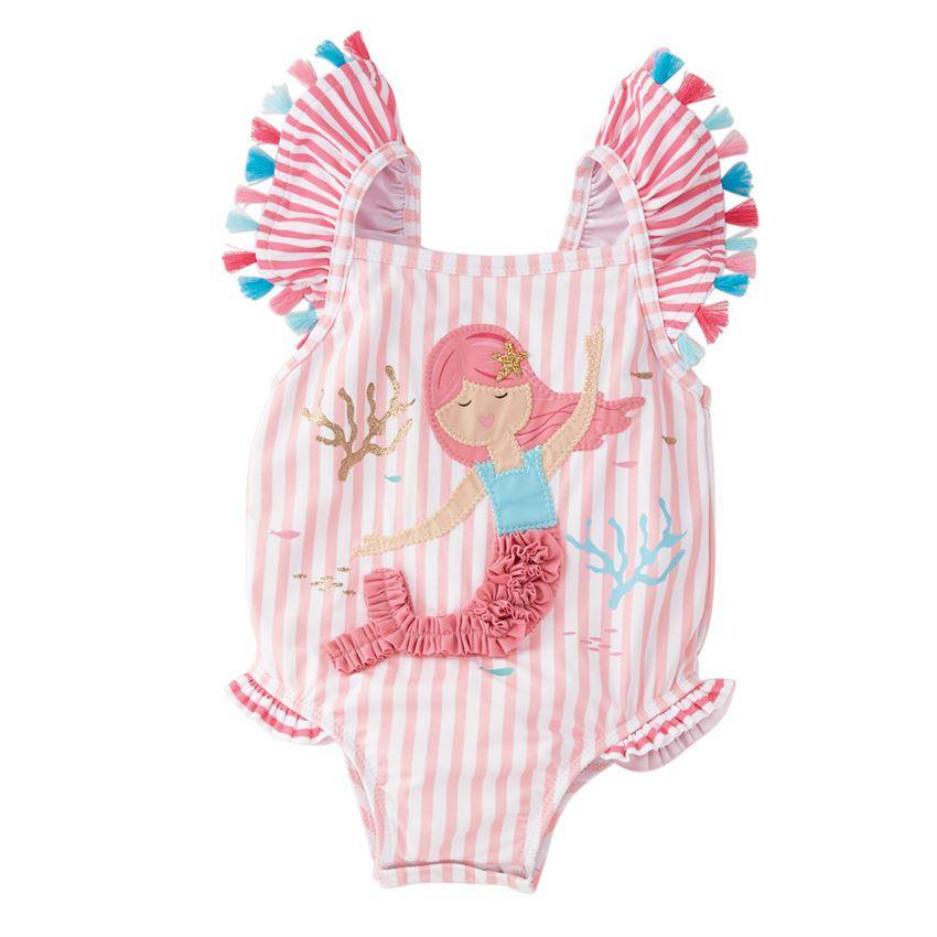 Mud Pie Mud Pie Baby Girl Mermaid OnePiece Swimsuit Size 3 Months to 5T