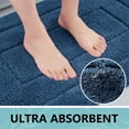 thumbnail image 3 of Smiry Microfiber Bathroom Rugs, 16"x24" Soft and Absorbent Bath Rugs, Non-Slip Machine Wash bath mats, Navy, 3 of 6