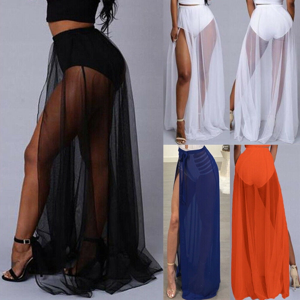 sheer sarong skirt
