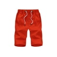 thumbnail image 1 of MAWCLOS Elastic Waist Beach Shorts for Mens Casual Classic Fit Solid Color Drawstring Shorts with Pockets, 1 of 2