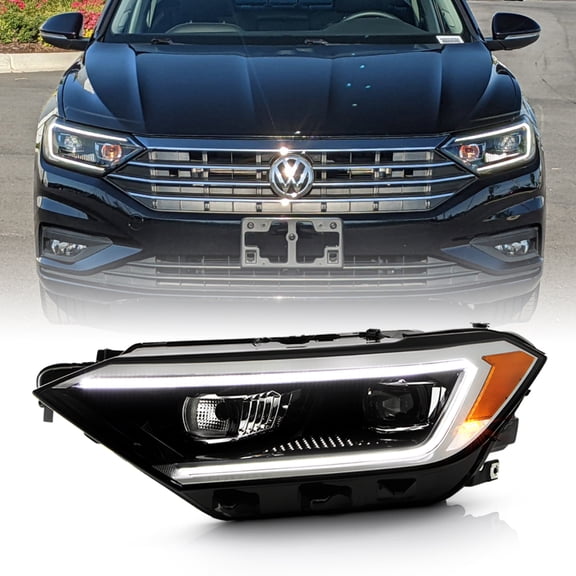 2019-2022 Volkswagen Jetta SEL w/LED DRL Projector Headlight Headlamp - Driver