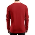 thumbnail image 3 of Lumtrix Men's Big and Tall Henley Shirts Casual Solid Button Waffle Fashion Summer T-Shirts Tops Lightweight Basic Tee Red L, 3 of 4