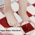 thumbnail image 3 of Bathroom Rugs, Yamaziot Checkered Bath Rugs Set 3, Non Slip Absorbent Bathroom Runner with Toilet Cover Mat, Washable Extra Soft Microfiber Floor Carpet, 3 of 10